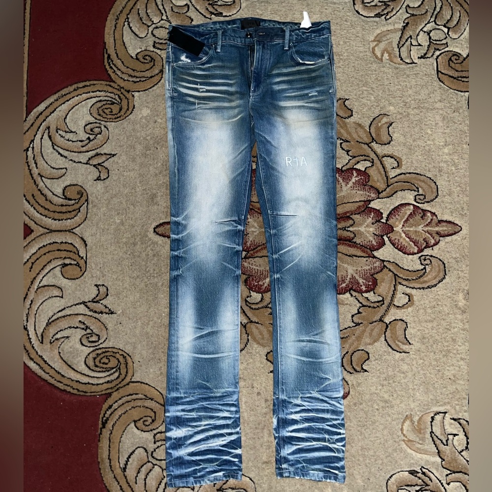 RtA stacked blue jeans
